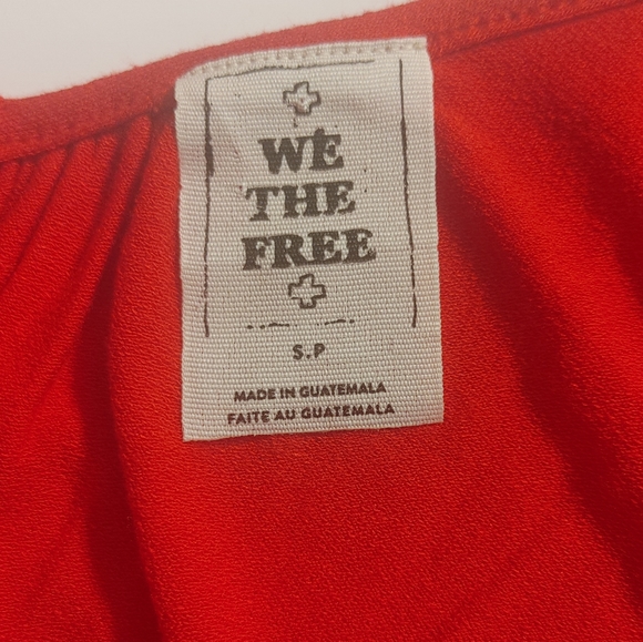 Lipstick Red We The Free Size Small Believe Me Cold Shoulder Tank Top - Picture 8 of 9